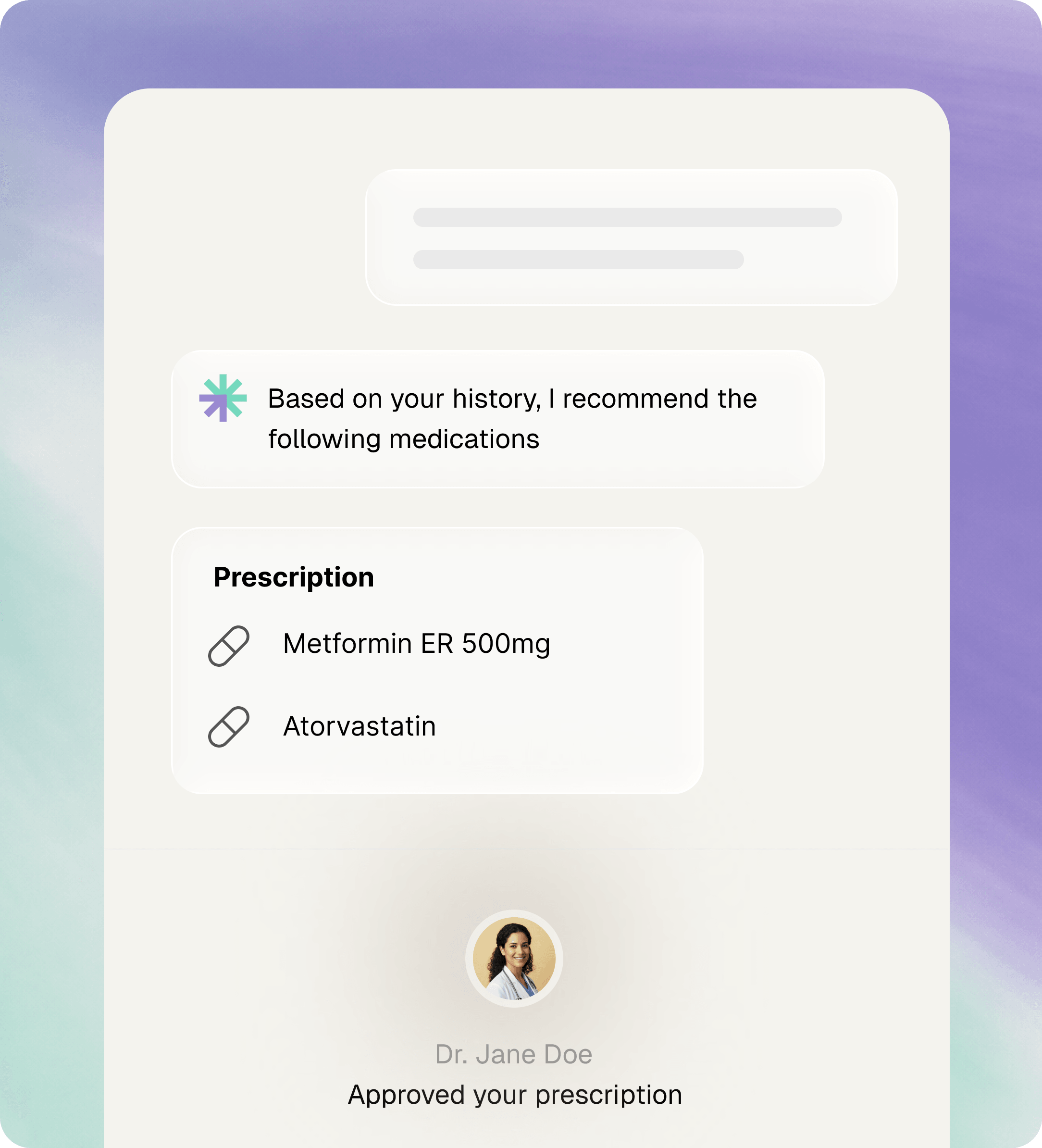 Clara prescriptions and medication management interface